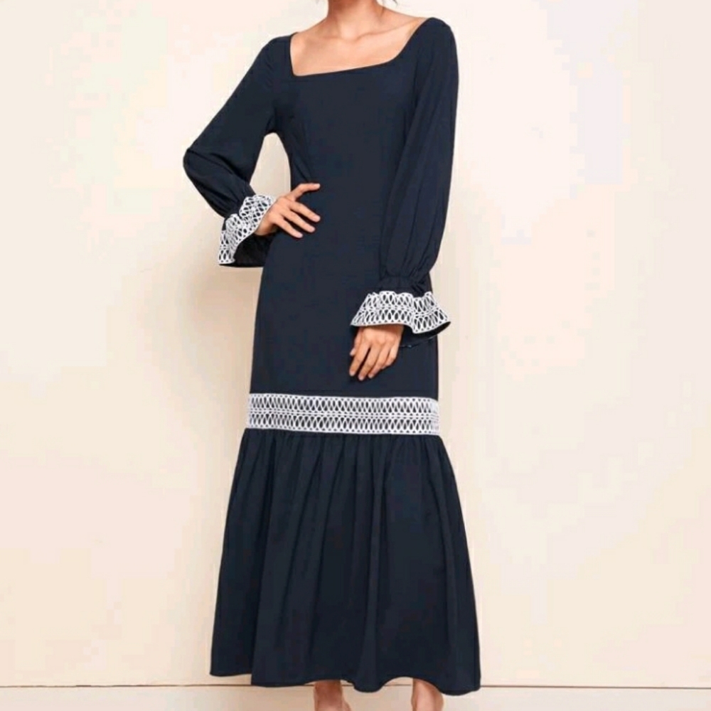 NEW Guipure Lace Maxi Dress